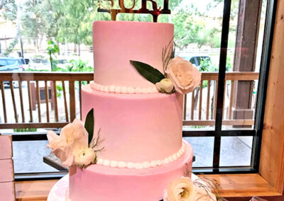 big-pink-wedding-cake-three-tier-with-white-roses-temecula-bakery